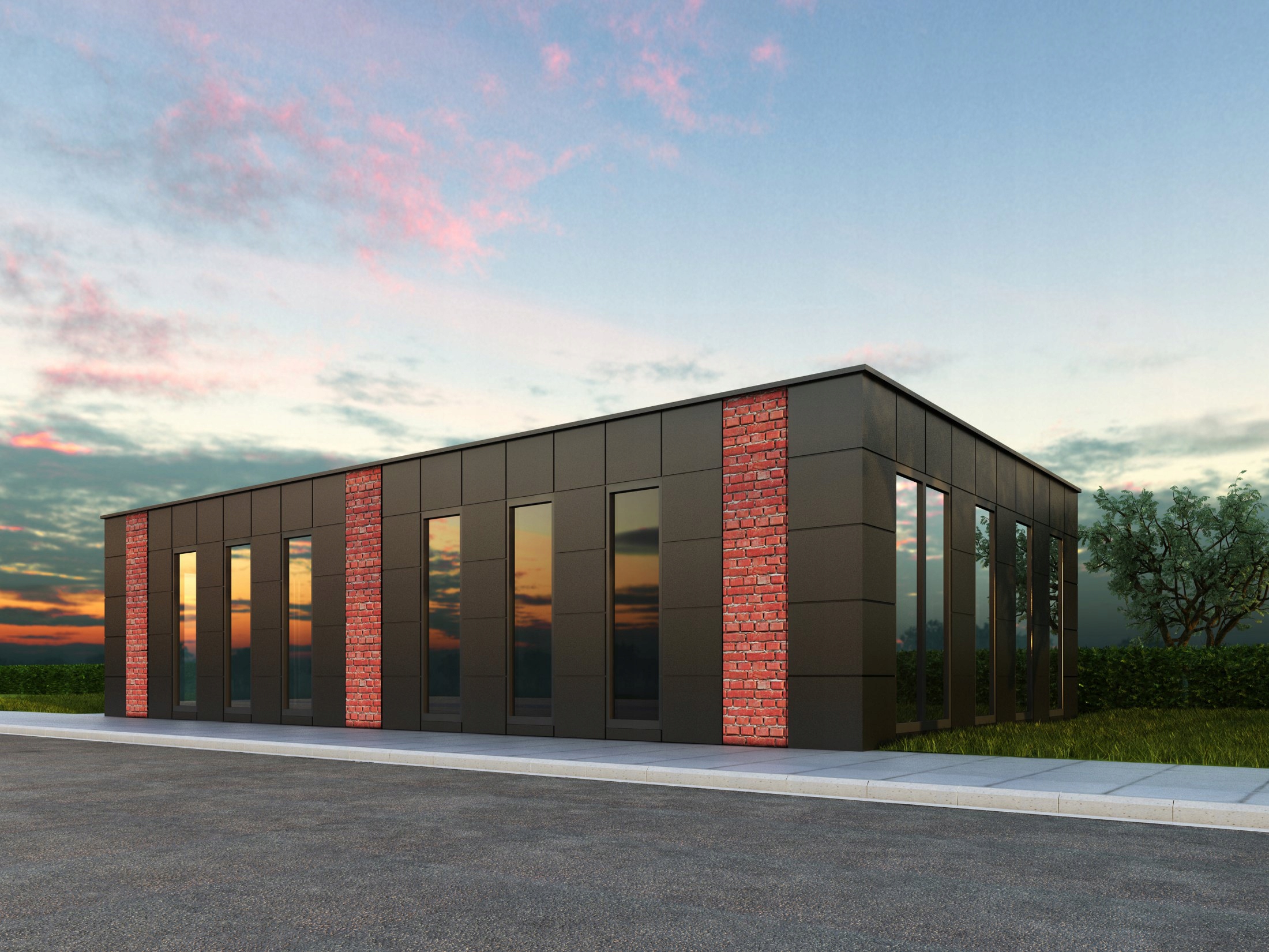 SZYM-BUD Moderný obchodný kontajnerový pavilón
